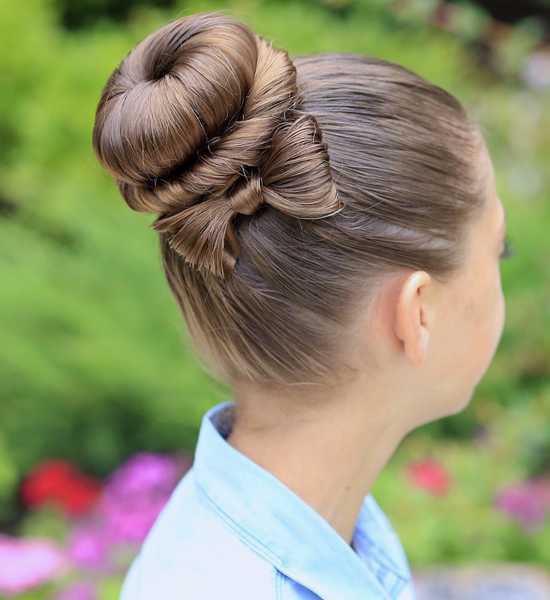 Bun with Braids and Bows 2016