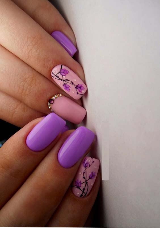 Pink Purple Nail Designs Trends
