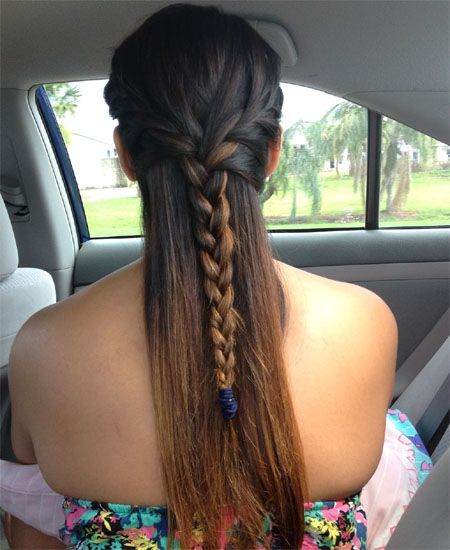 Half up French braided hairstyles