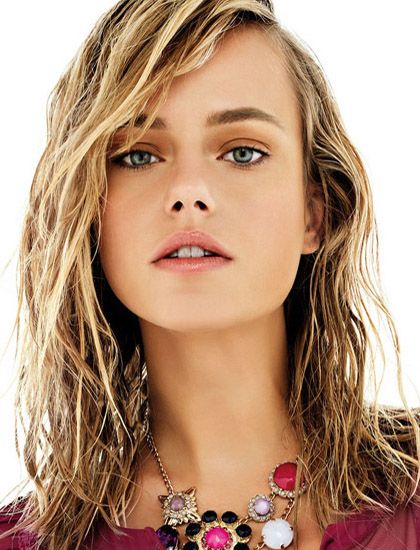 Wet Looking Layered Long Hairstyle 2015