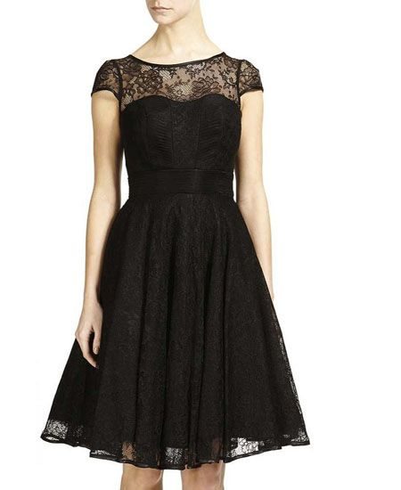 Short black tassel dress