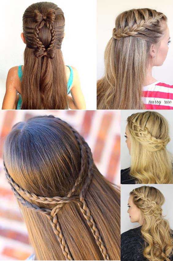 Gorgeous Lace Tie Back French Braid Hairstyles
