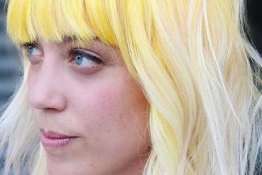 Amazing Yellow Short Hairstyle With Bangs