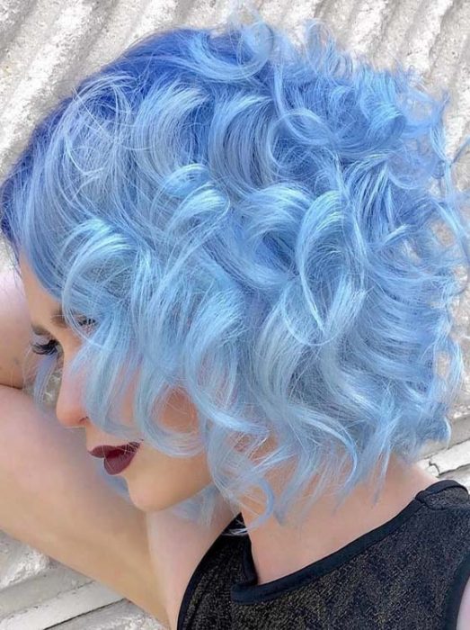 Attention Catching Sky Blue Hair Colors For Short Hair