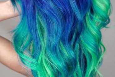Beautifull Blue And Green Hair Colors
