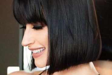 Bob Haircuts with Blunt Bangs in 2018