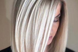 Natural Icy Blonde Hair Colors For Medium length Hair