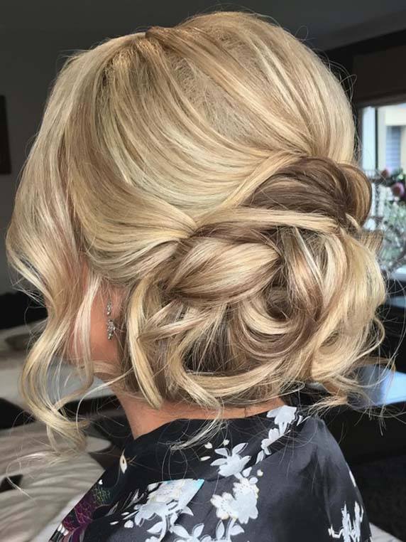 Messy Updo Hairstyles for fall season 2018