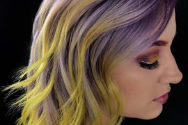 Purple To Yellow Hair Color Ideas For Medium Hair