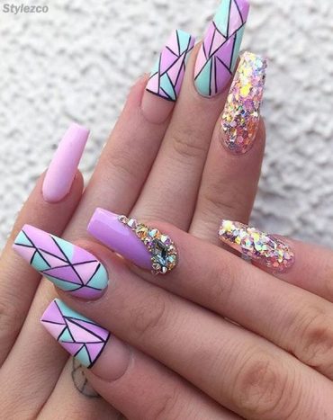 Cool & Trendy Purple Nail Art Design You're Not Seen Before