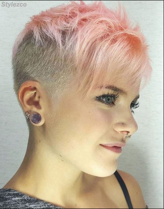 Delightful Undercut Short Hairstyle with Hair Color Trends In 2018 