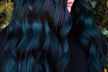 Deep Blue Long Wavy Hairstyles for 2018