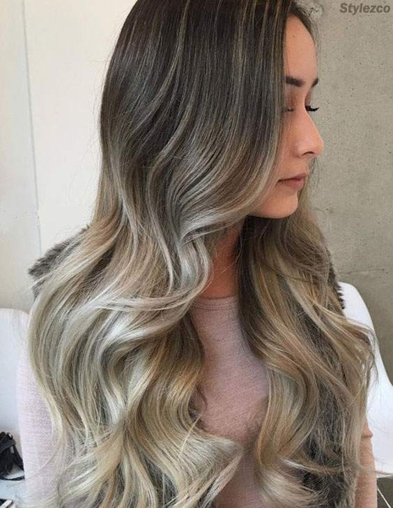 Dirty Ash Blonde Hair Color Ideas with Dark Roots for 2018