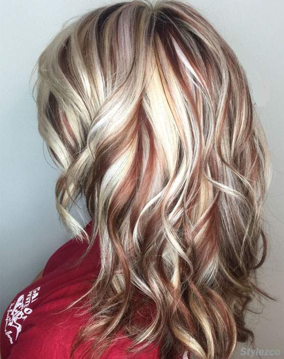 Lovely Blonde Red Copper Hair Color Highlights for Every One
