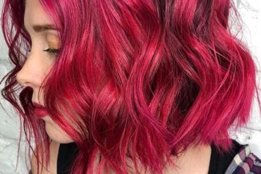 Pink Wavy Bob Haircuts for Women 2018