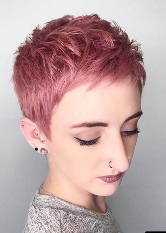 Pixie Pink Haircuts for Women 2018