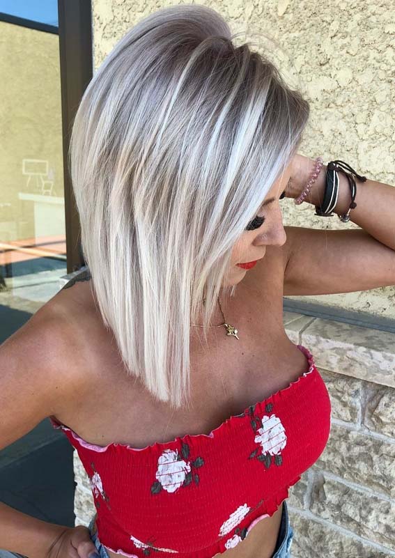 Platinum Blonde Balayage Haircuts in 2018