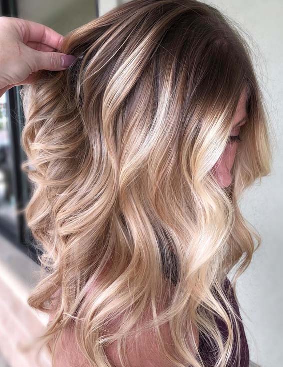 Rooted Blonde Balayage Highlights for 2018