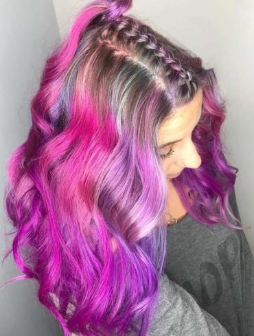 Stunning Braids with Pastel Highlights for 2018