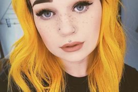 Yellow Hair Colors & Hairstyles with Bangs in 2018