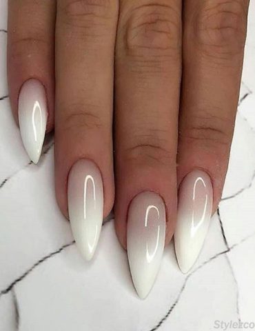 Classical White Nail Art Design & Images for Long Nails In 2018