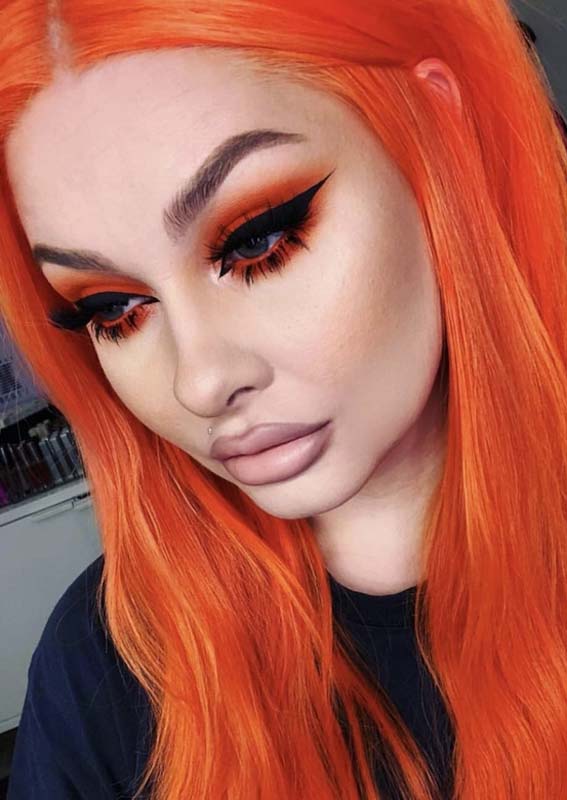 Flame-point Hair Color & makeup Ideas for 2018