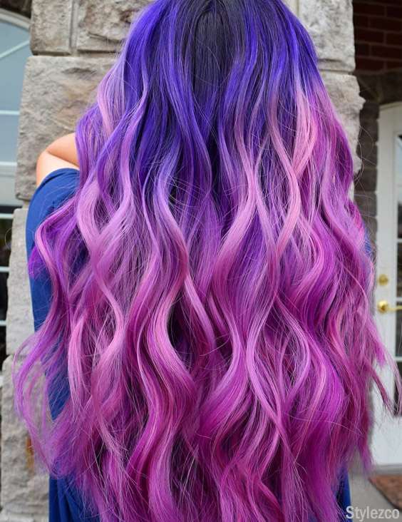 Perfect Pink & Blue Hair Color Combination for Blonde Girls In 2018