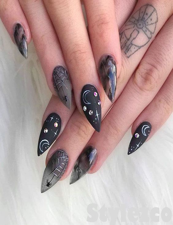 Edgy Black Nail Art Style & Designs To Try Right Now