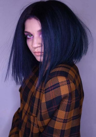 Graceful Dark Navy Blue Hair Colors for 2019