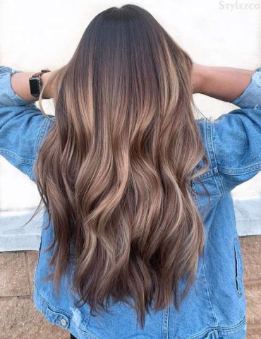 Melted Chocolate Caramel Hair Color Highlights for 2019
