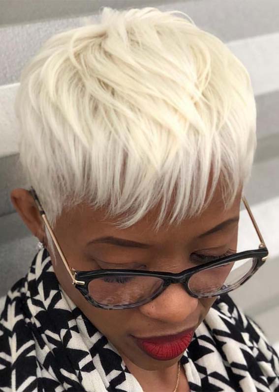Platinum Blonde Pixie Haircuts for 2019