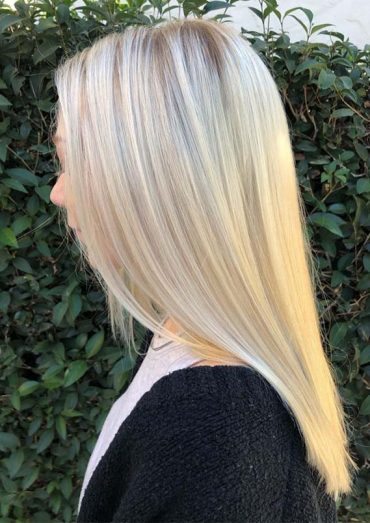 Sleek Straight Blonde Balayage Hairstyles in Year 2019