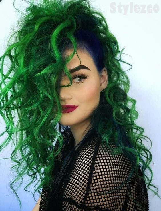 Unbelievable Green Curly Wavy Hairstyle Trends & Tips for 2019