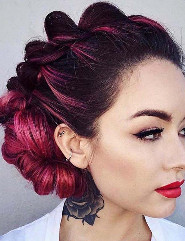Amazing Updo Hairstyles And Makeup Trends in 2019