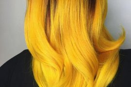 Amazing Yellow Hair Color Highlight & Style for 2019