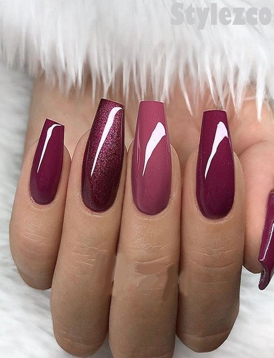 Berry Red Shades Nail Designs & Ideas for 2019