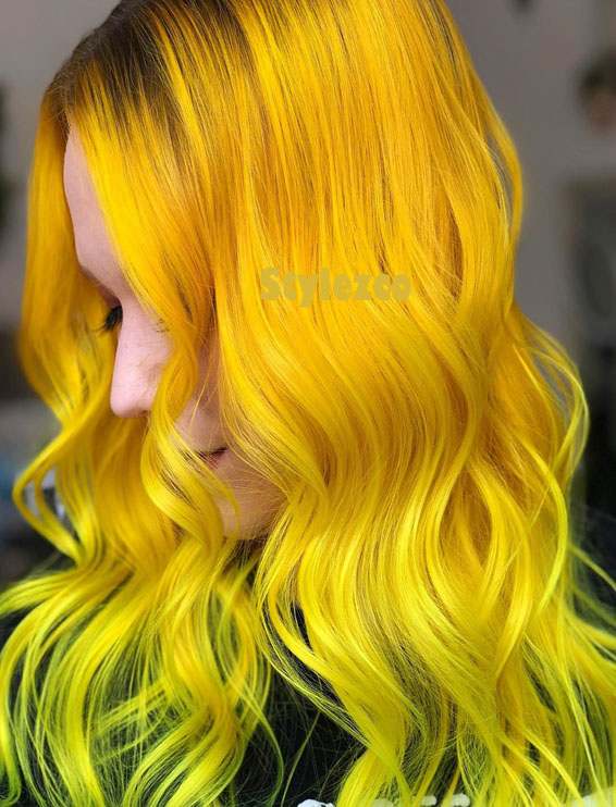 Bright Golden Yellow Hair Color Ideas for Everyone In 2019
