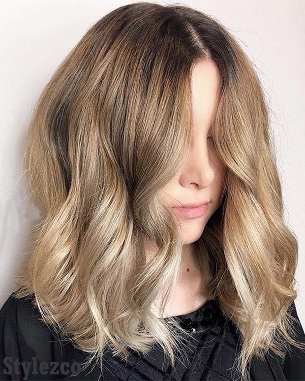 Golden Balayage Hairstyle & Hair Color Trends for 2019