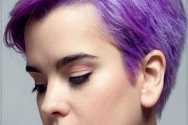Lovely Purple Short Haircut & Hairstyles for Girls In 2019