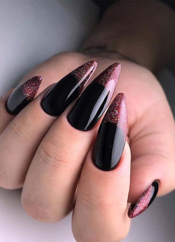 Curtest Black Long Nail Designs for Ladies in 2019