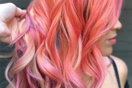Lovely Pink Hair Color Styles for Medium Length Hair