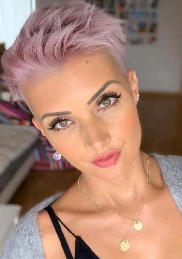 Purple Short Pixie Haircut Styles for 2019