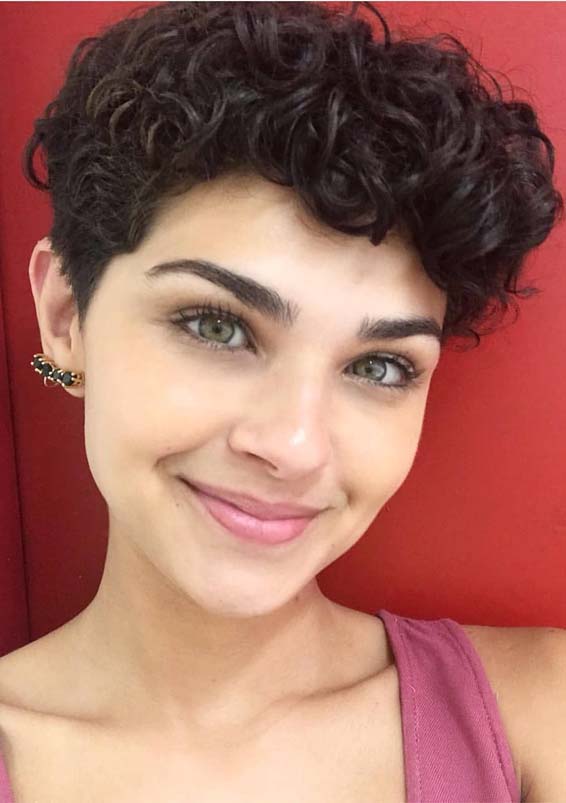 Short Curly Pixie Haircuts for Women 2019