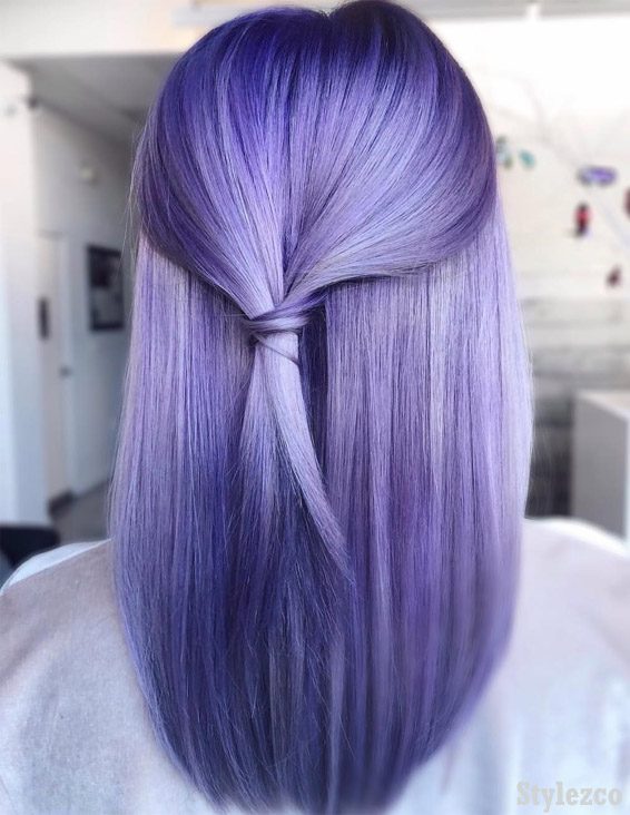 Trendy Purple Hair Color Ideas & Styles for 2019
