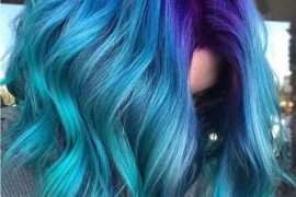 Blue Hair Color Highlights for Medium Hair