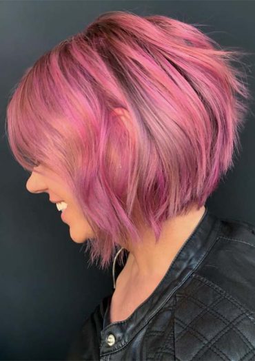 Pink Short Bob Haircut Styles for 2019