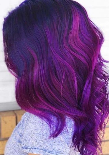 Purple Violet Hair Color Ideas for 2019