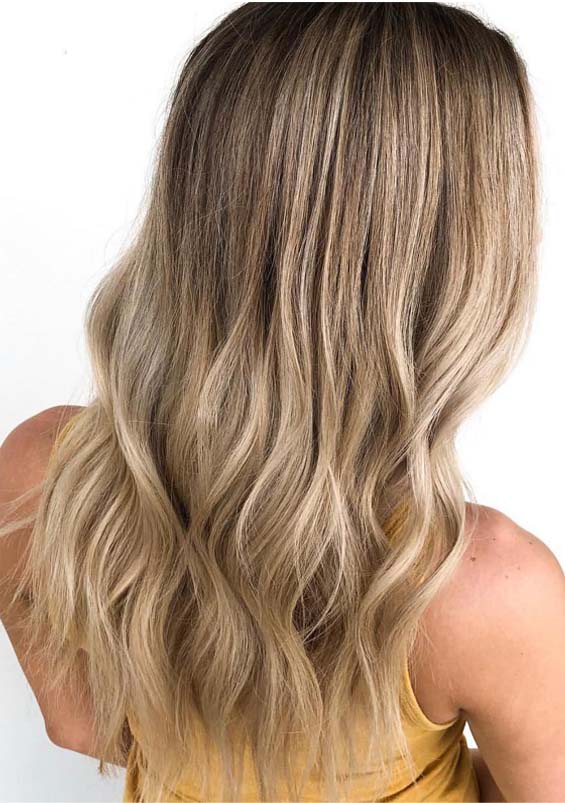 Rooted blonde balayage hair color ideas in 2019