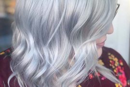 Titanium silver hair color trends for 2019