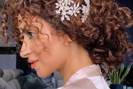 Beautiful Curly Wedding Hairstyles for Medium Hair